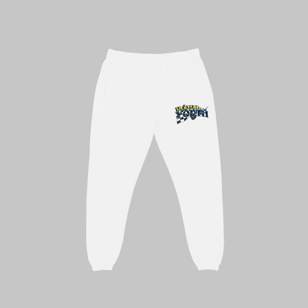 RACING TEAM SWEATPANTS : WHITE